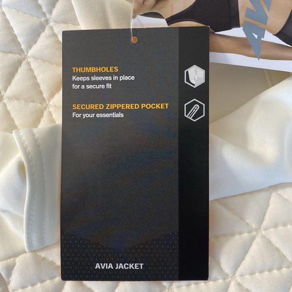 AVIA women’s jacket. NWT Winter white L(12-14), high neck collar and thumb holes - Picture 6 of 10